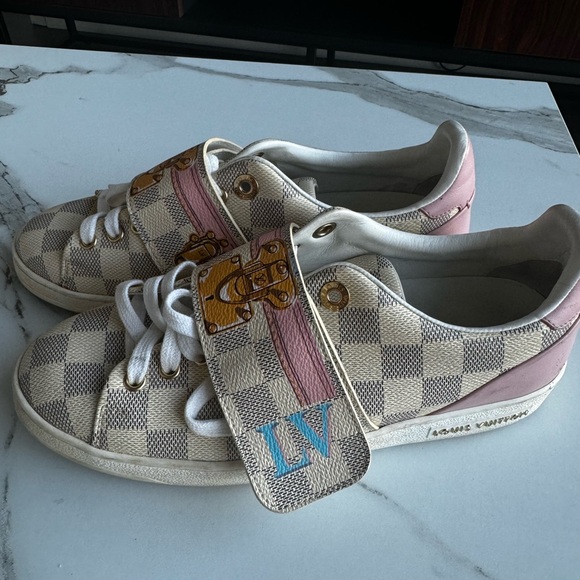 Authentic Louis Vuitton Damier Azur Summer Trunks Frontrow Sneaker - Picture 5 of 6